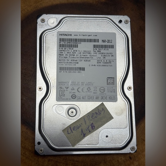 Hitachi Other - Hitachi Deskstar 7K1000.D 1.0TB internal hard disk drive HDD HDS721010DLE630 #1